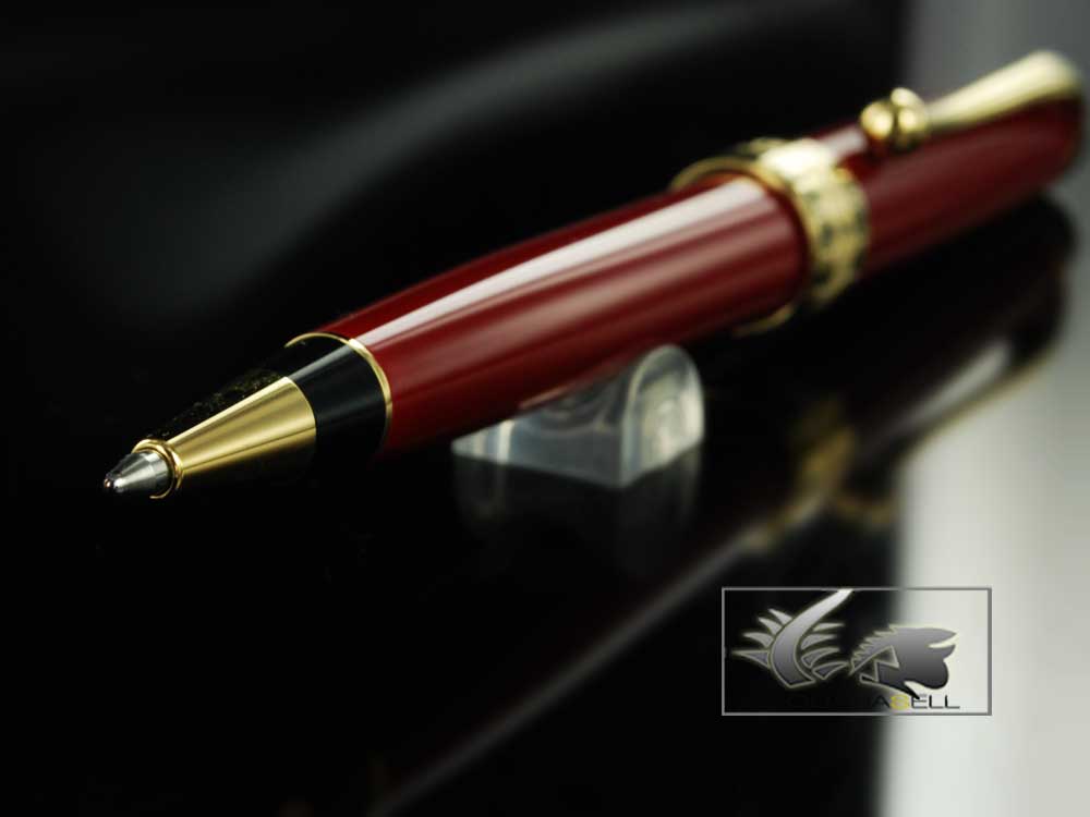 Aurora Optima Ballpoint pen, Resin, Burgundy, Gold plated, 998X