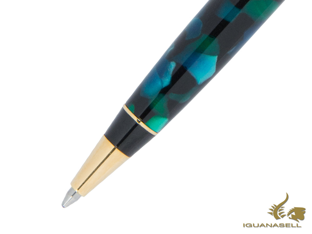 Aurora Optima Ballpoint pen, Auroloide, Green, Gold plated, 998VA