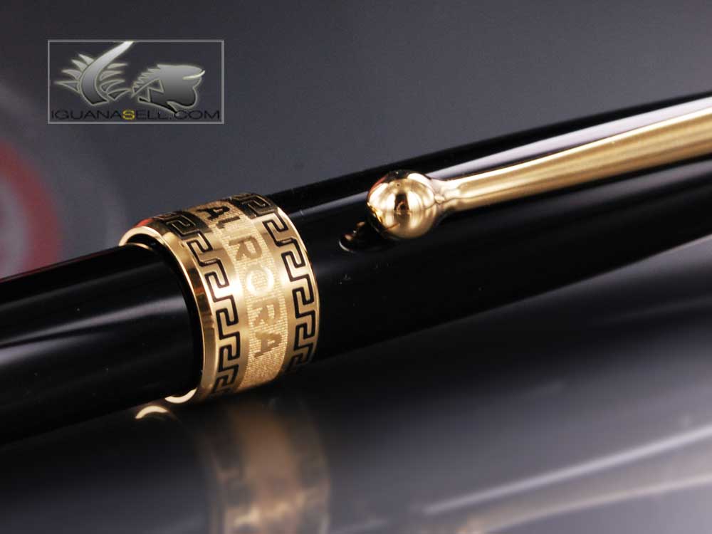 Aurora Ballpoint pen Optima -Black Auroloide -Gold Tr.