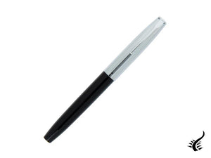 Aurora Duo-Cart Fountain Pen, Black Resin, Chrome, DC57-CNM