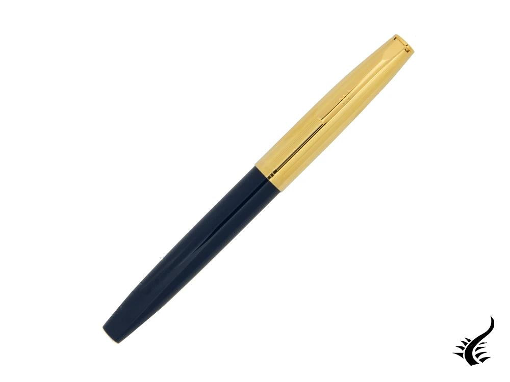 Aurora Duo-Cart Fountain Pen, Blue Resin, Gold plated, DC57-DBM