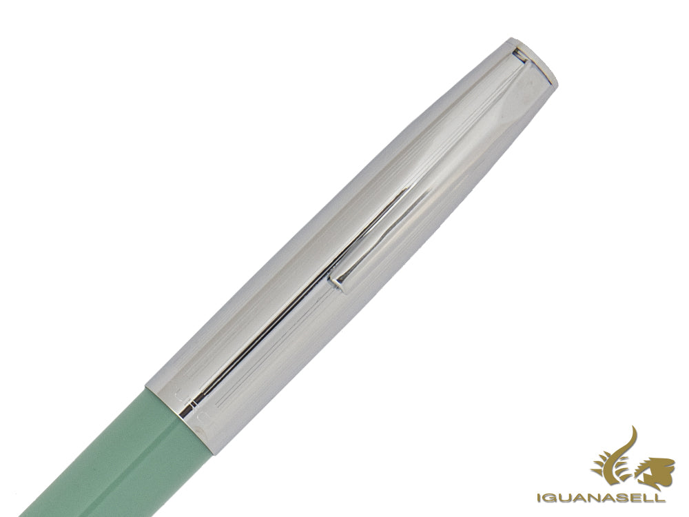 Stylo plume Aurora Duo-Cart, résine verte, chrome, DC57-CVM