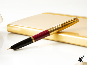 Aurora Duo-Cart Fountain Pen, Resin, Gold Trim, DC57-DXM