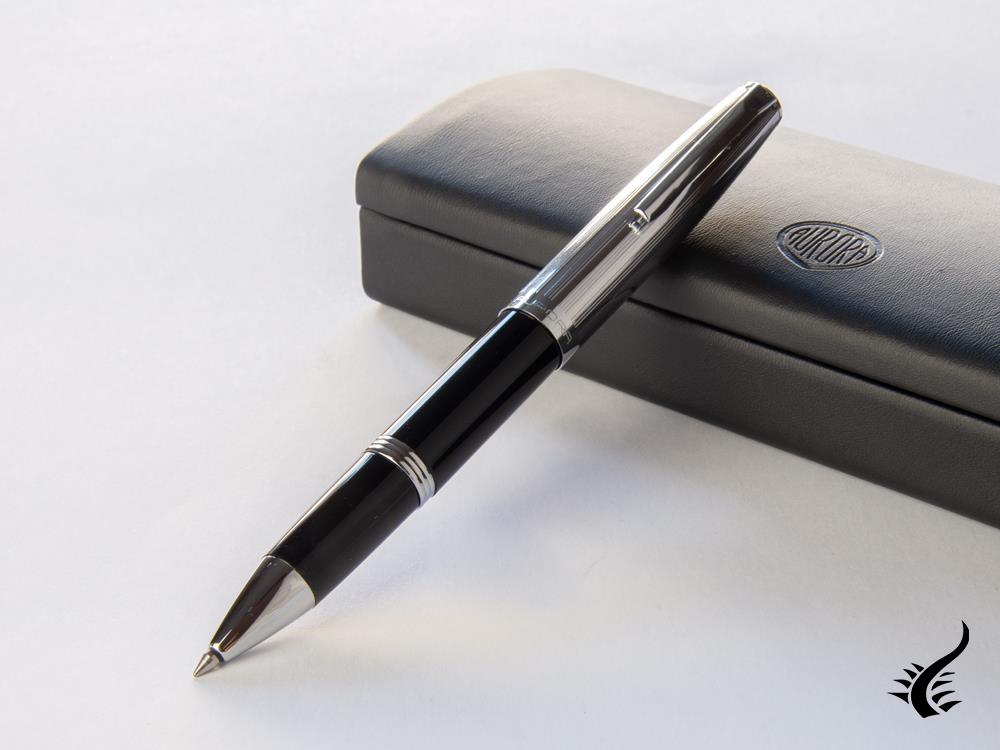 Aurora Duo-Cart Rollerball pen, Black Resin, Duo-Cart, DC77-CN