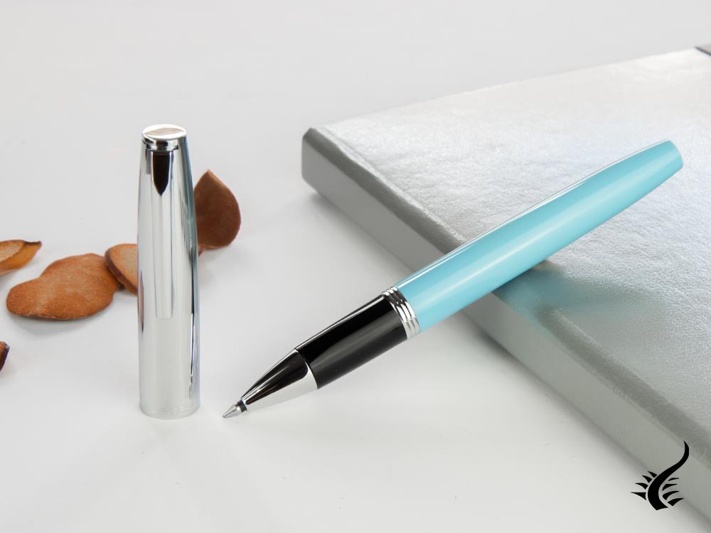 Stylo roller Aurora Duo-Cart, résine bleu clair, DC77-CA