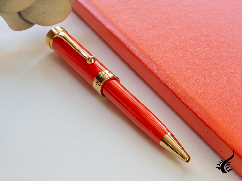 Aurora EDO Ballpoint pen, Resin, Gold PVD Trims, Orange, O31-O