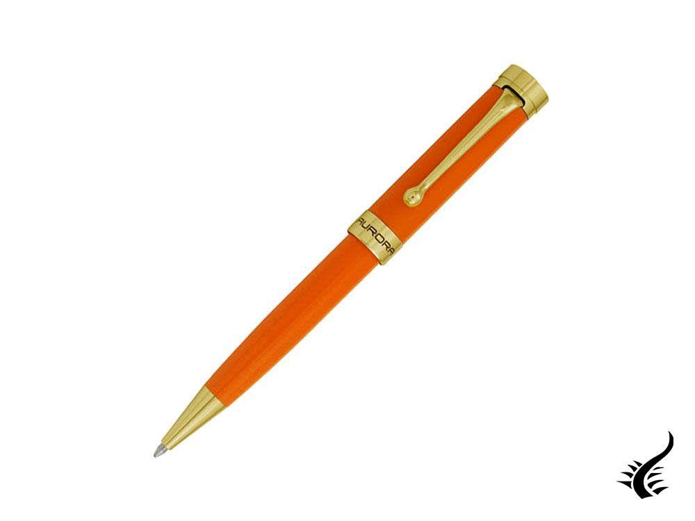 Stylo à bille Aurora EDO, résine, attributs PVD doré, orange, O31-O