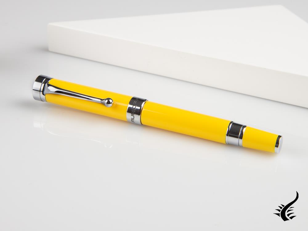 Stylo plume Aurora EDO, résine, finition chromée, jaune, O11-Y