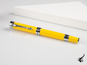 Aurora EDO Fountain Pen, Resin, Chrome Trim, Yellow, O11-Y