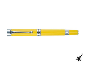 Aurora EDO Fountain Pen, Resin, Chrome Trim, Yellow, O11-Y