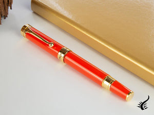 Aurora EDO Fountain Pen, Resin, PVD Gold Trims, Orange, O11-O