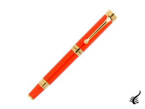 Aurora EDO Fountain Pen, Resin, PVD Gold Trims, Orange, O11-O