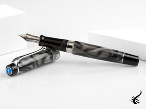 Aurora Europa Fountain Pen, Limited Edition, Marbled resin, Chrome trims