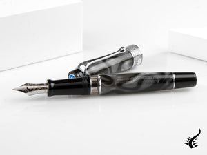 Aurora Europa Fountain Pen, Limited Edition, Marbled resin, Chrome trims