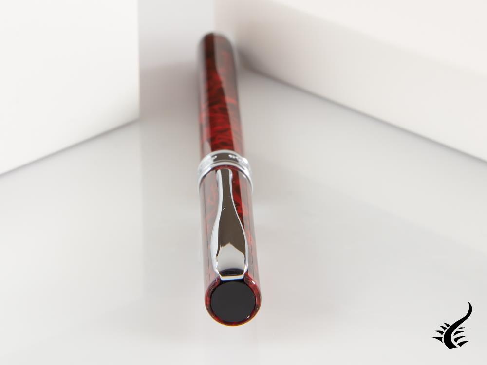 Aurora Fountain Pen Magellano - Burgundy Lacquered & Chrome - A18CX