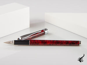 Stylo Plume Aurora Magellano - Bordeaux Laqué &amp; Chrome - A18CX