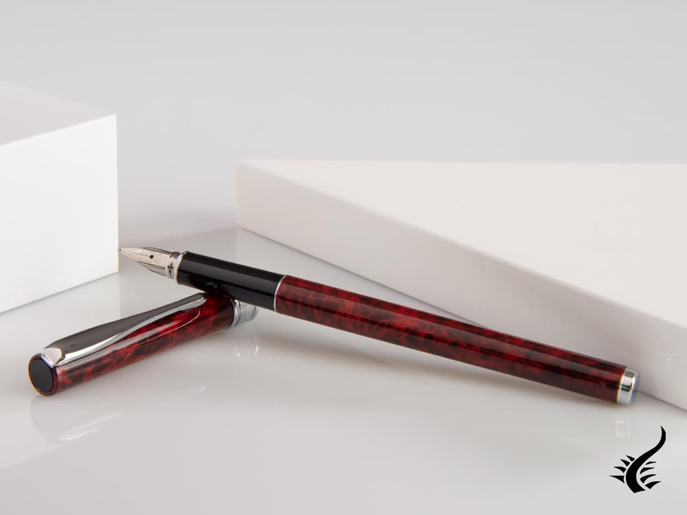 Aurora Fountain Pen Magellano - Burgundy Lacquered & Chrome - A18CX