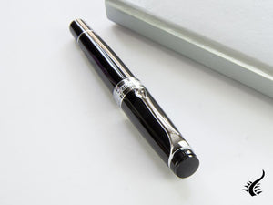 Stylo plume Aurora Optima, résine, noir, garniture chromée, 997CN