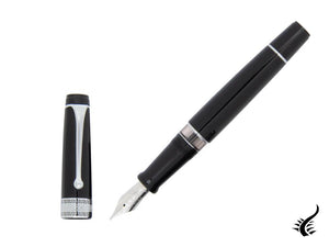 Stylo plume Aurora Optima, résine, noir, garniture chromée, 997CN