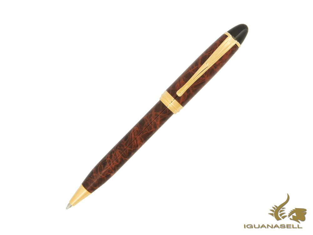 Aurora Ipsilon Ballpoint pen, Brown Lacquer, Gold trim, B33T