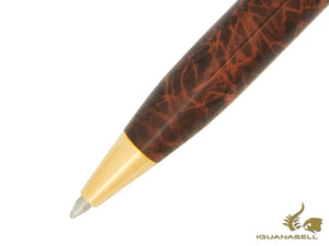 Aurora Ipsilon Ballpoint pen, Brown Lacquer, Gold trim, B33T