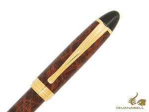 Aurora Ipsilon Ballpoint pen, Brown Lacquer, Gold trim, B33T