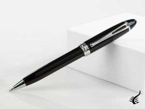 Aurora Ipsilon Ballpoint pen, Resin, Chrome trim, Black, B32-C