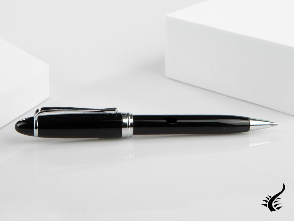 Aurora Ipsilon Ballpoint pen, Resin, Chrome trim, Black, B32-C