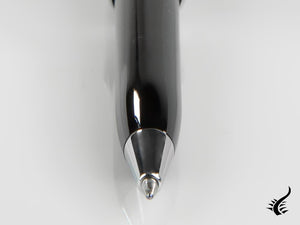 Aurora Ipsilon Ballpoint pen, Resin, Chrome trim, Black, B32-C