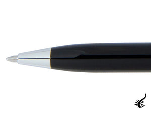 Aurora Ipsilon Ballpoint pen, Resin, Chrome trim, Black, B32-C