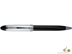 Aurora Ipsilon Ballpoint pen, Resin, Chrome trim, Black, B34CQN