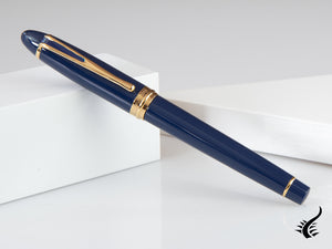 Aurora Ipsilon De Luxe Fountain Pen Blue Resin B12B