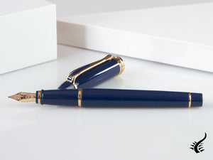 Stylo plume Aurora Ipsilon De Luxe en résine bleue B12B