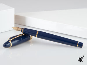 Stylo plume Aurora Ipsilon De Luxe en résine bleue B12B