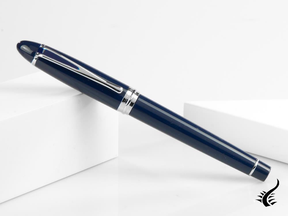 Aurora Ipsilon De Luxe Fountain Pen Blue Resin B12CBM