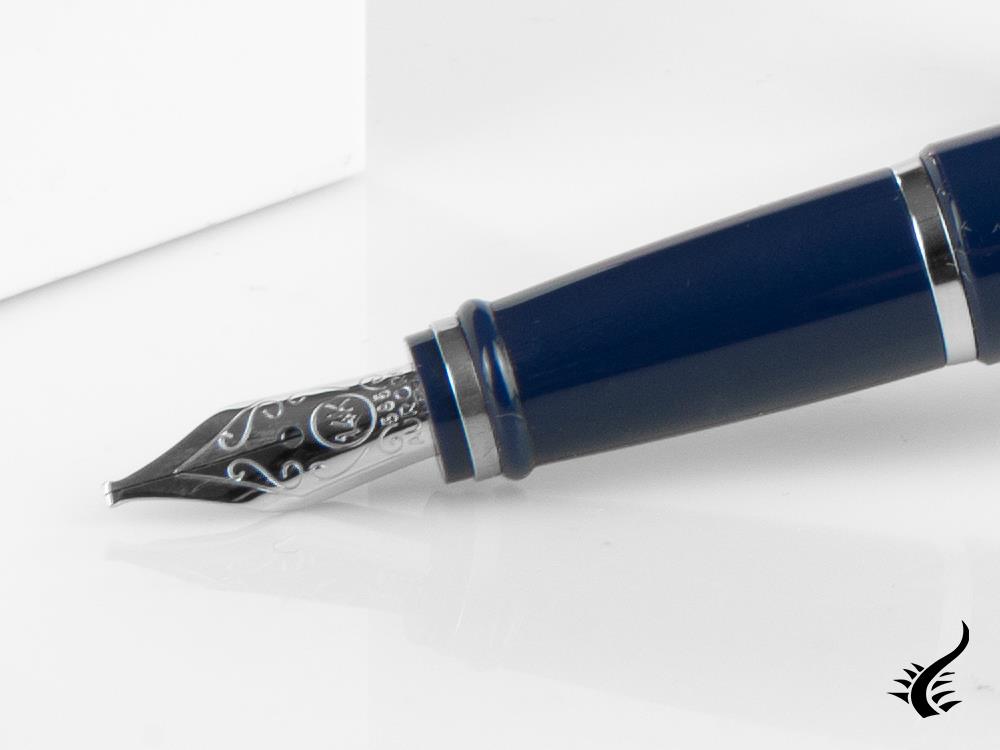 Aurora Ipsilon De Luxe Fountain Pen Blue Resin B12CBM