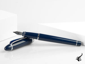 Aurora Ipsilon De Luxe Fountain Pen Blue Resin B12CBM