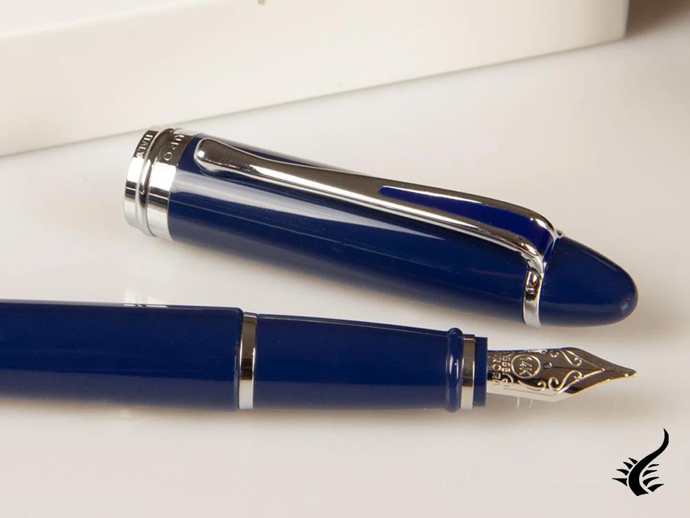 Aurora Ipsilon De Luxe Fountain Pen Blue Resin B12CBM