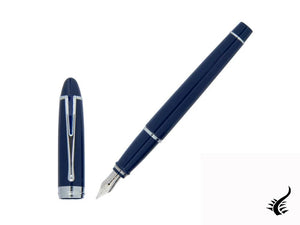 Aurora Ipsilon De Luxe Fountain Pen Blue Resin B12CBM