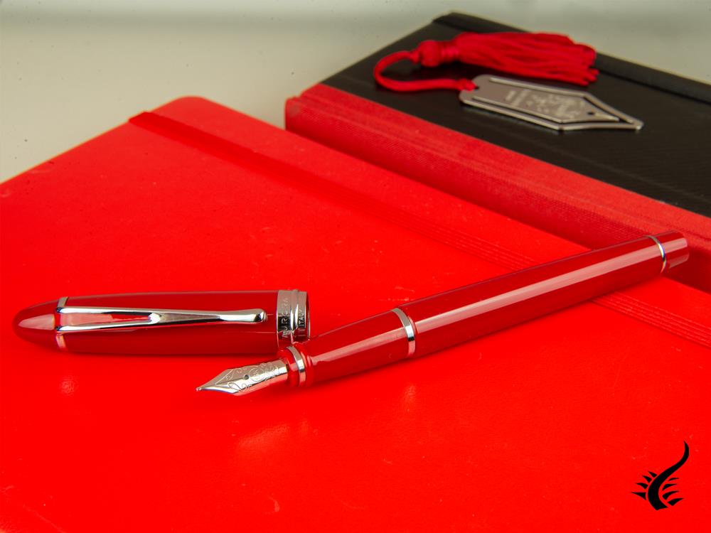 Stylo plume Aurora Ipsilon De Luxe en résine rouge B12CRM