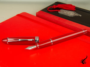 Aurora Ipsilon De Luxe Fountain Pen Red Resin B12CRM