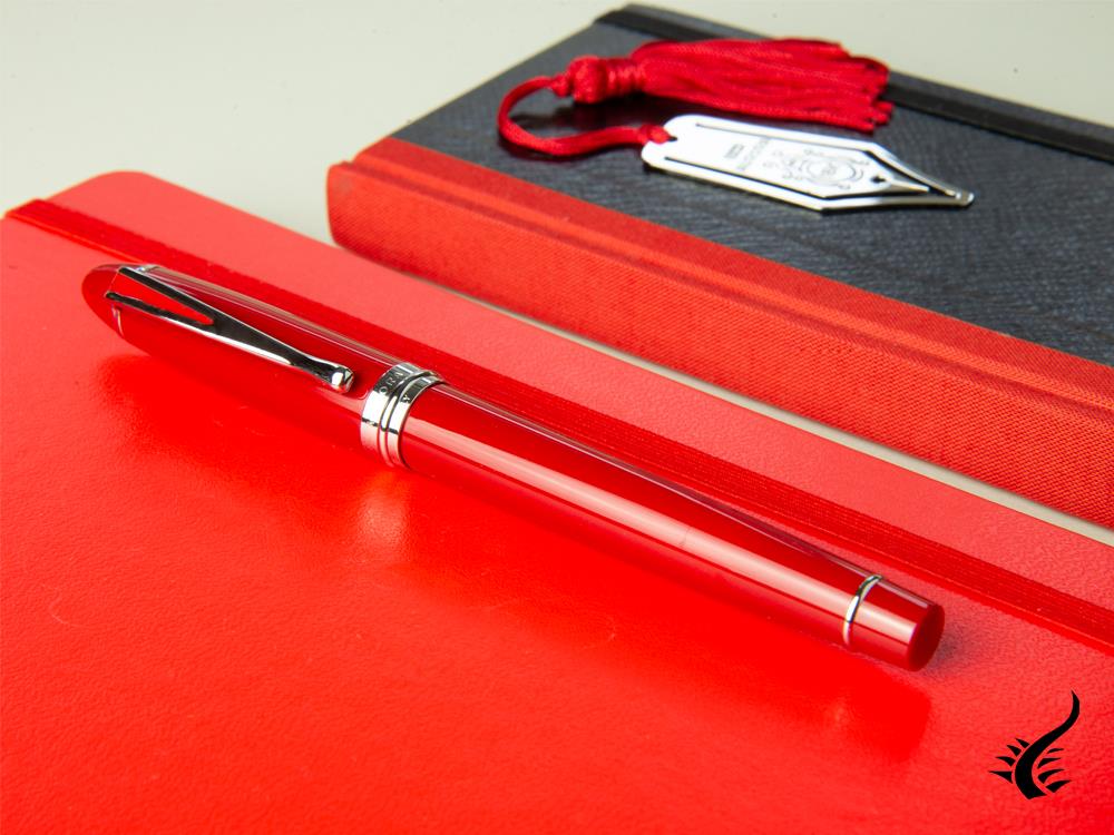 Aurora Ipsilon De Luxe Fountain Pen Red Resin B12CRM