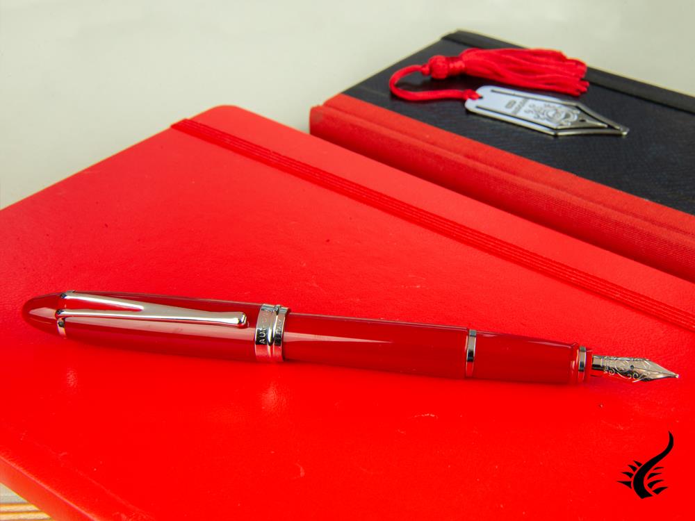 Aurora Ipsilon De Luxe Fountain Pen Red Resin B12CRM