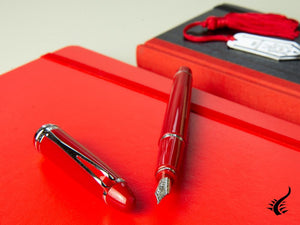 Aurora Ipsilon De Luxe Fountain Pen Red Resin B12CRM