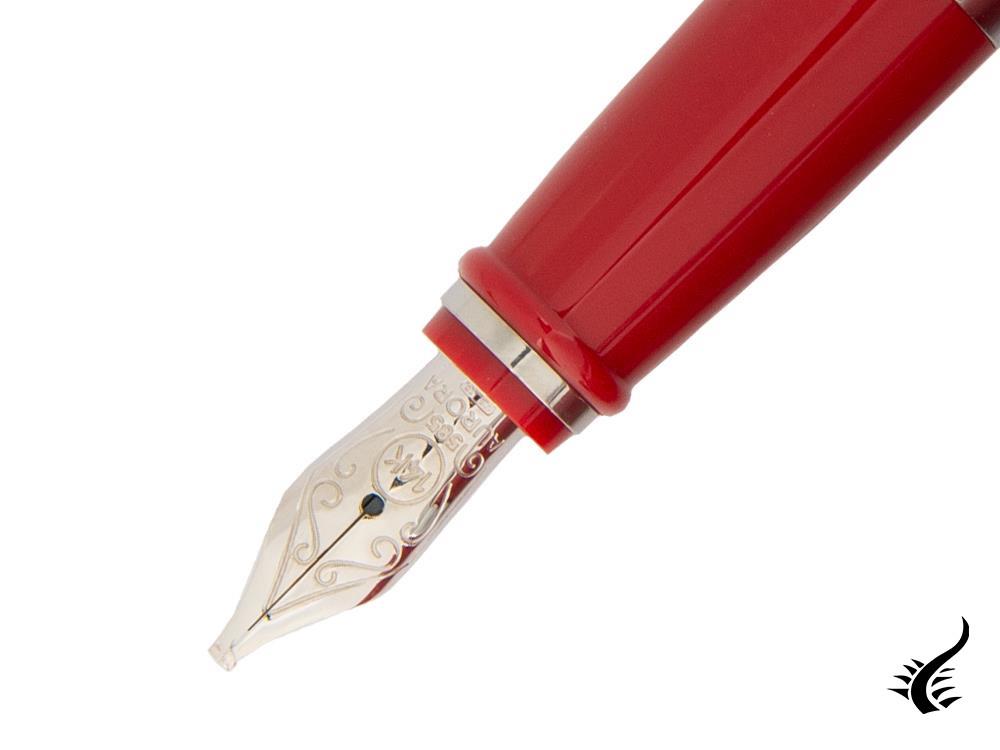 Aurora Ipsilon De Luxe Fountain Pen Red Resin B12CRM