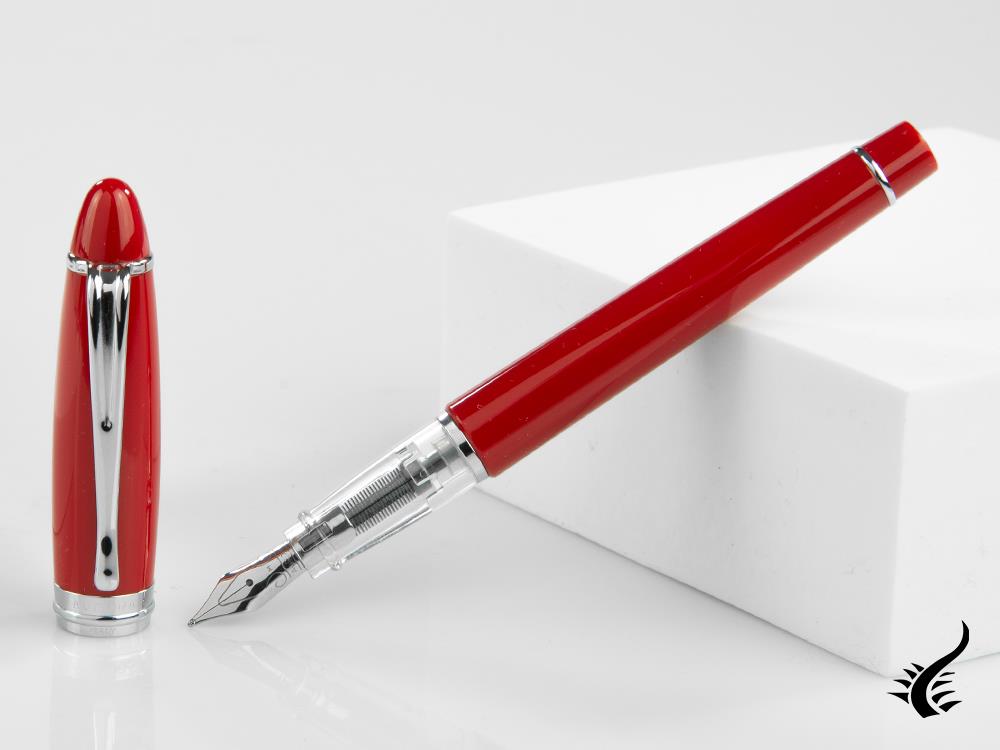 Aurora Ipsilon Demo colors PASSIONALE Fountain Pen, Resin, Red, B09-CR