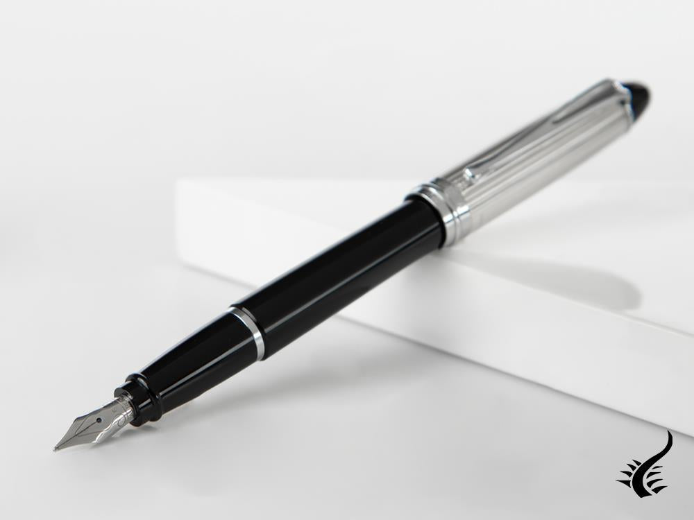 Aurora Ipsilon Fountain Pen - 925 Silver & Resin -B14CN