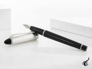 Aurora Ipsilon Fountain Pen - 925 Silver & Resin -B14CN