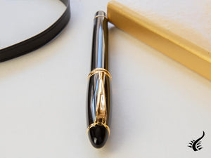 Aurora Ipsilon Fountain Pen - Black Resin Body  - B11N