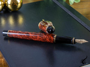 Aurora Ipsilon Fountain Pen, Brown marbled tortoise, Gold trim, B13T